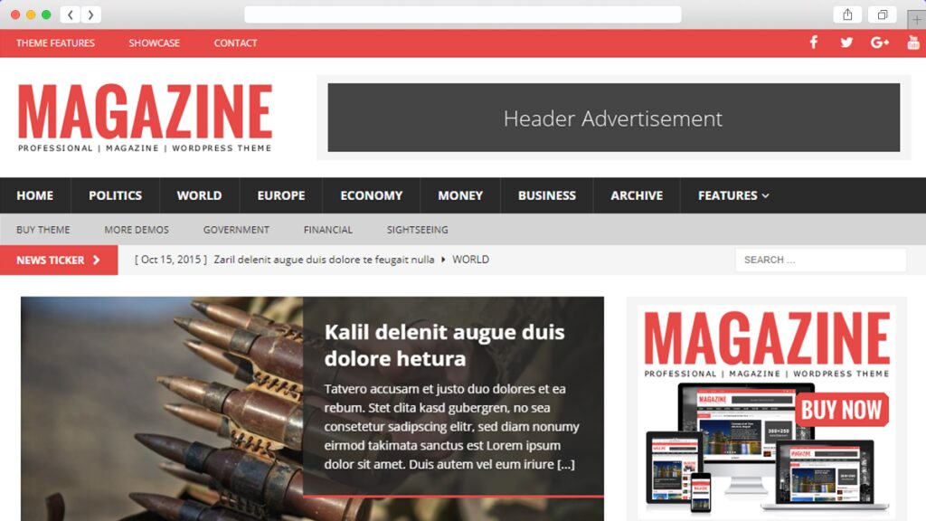 MH Magazine AdSense Optimized WordPress Themes