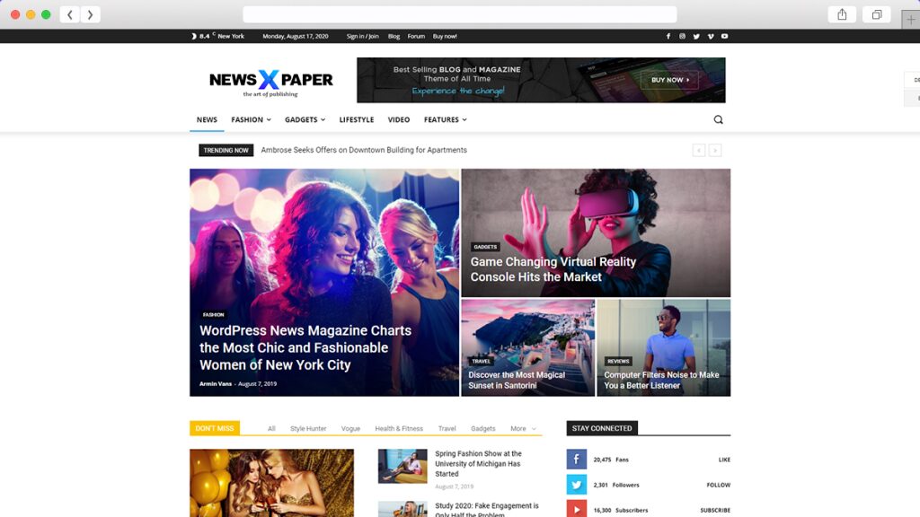 Newspaper AdSense Optimized WordPress Themes