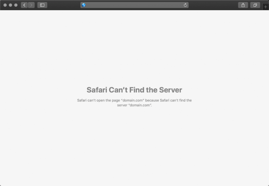 Safari Can’t Find the Server