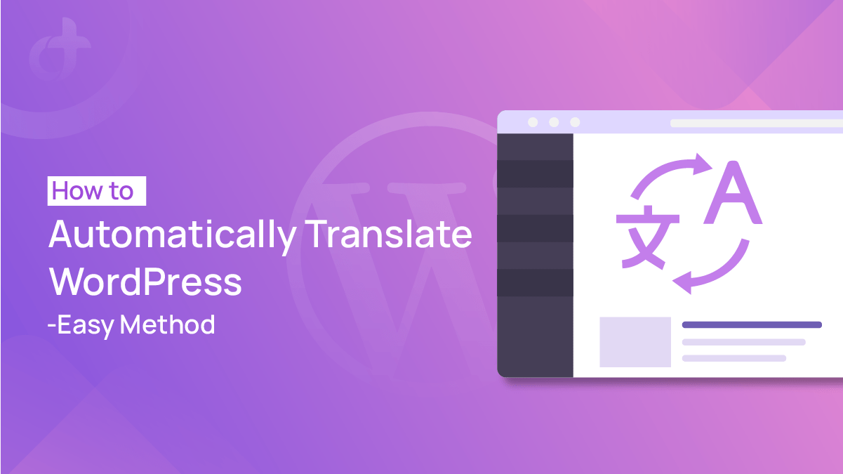 Automatically Translate in WordPress