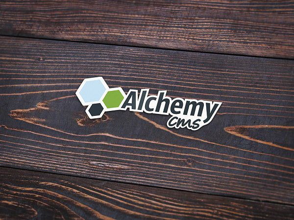Sticker Mockup on Wooden Surface