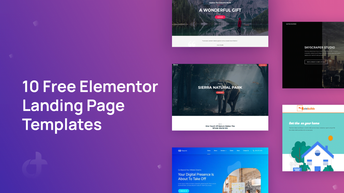 10 Free Elementor Landing Page Templates in 2021 DroitThemes