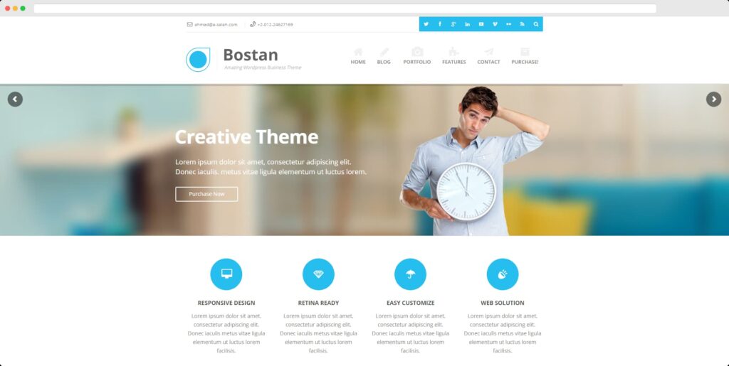 Bostan Business WordPress Theme