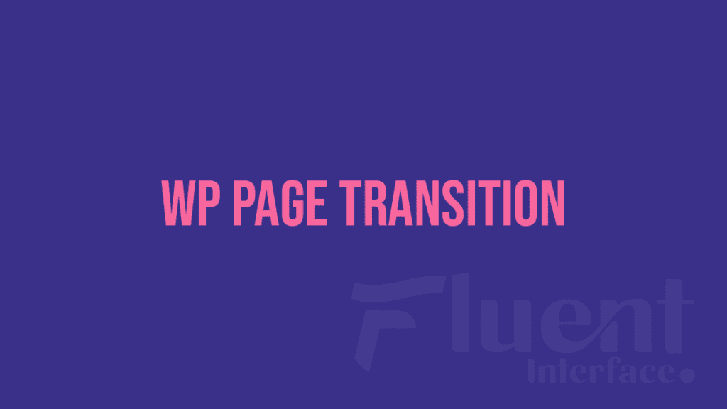 WP Page Transition