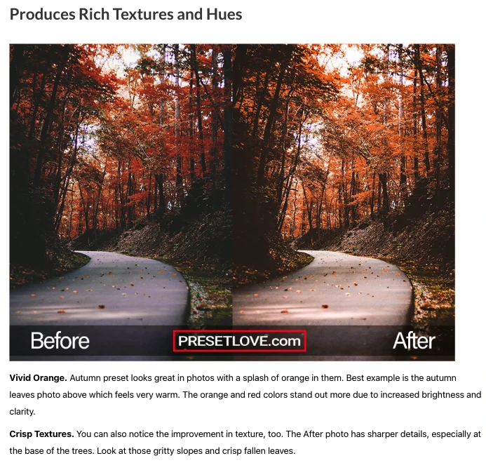 Using fresh richer images with better texture and hue